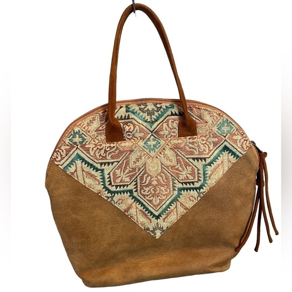 Atenti Boho Southwest Inspired Zippered Hangbag USA Made - Picture 3 of 12